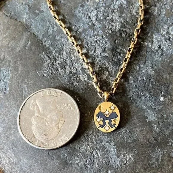 NEW Small Black Bow Pendant Necklace - Picture 8 of 8